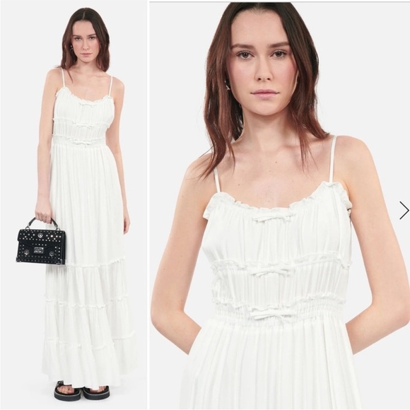 The Kooples Long White Maxi Dress with Bows - Kooples 1 - US Small - Picture 6 of 6